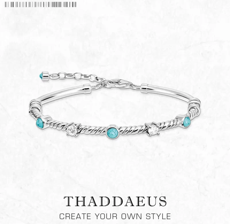 Stříbrný náramek tyrkys vintage | šperk