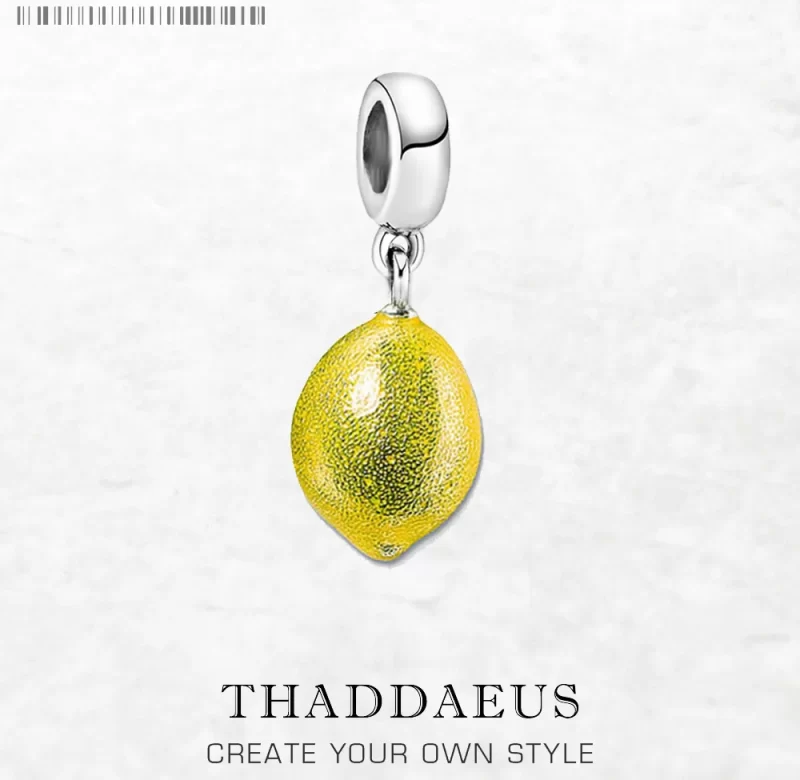 Stříbrný přívěsek citron žlutý | šperk