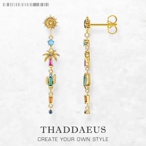 Visací stříbrné barevné náušnice | šperk 2 ks