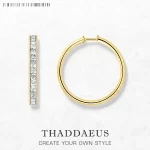 Stříbrné kruhové náušnice se zirkony | šperk 2 ks