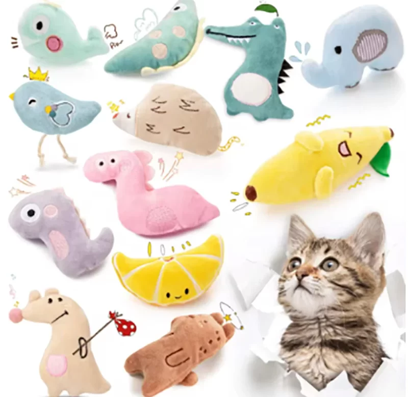 Plyšová hračka pro kočky proti kousání | dekorace