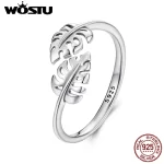 Stříbrný otevřený prsten list monstera | šperk