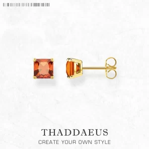 Stříbrné náušnice pecky čtvercový kámen | šperk 2 ks