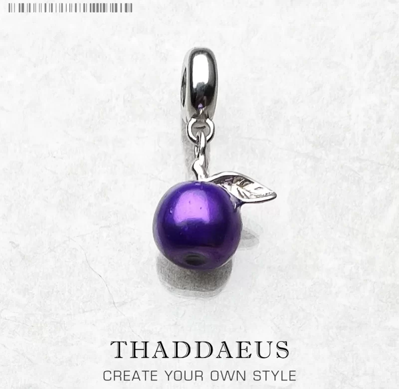 Stříbrný přívěsek fialové jablko | šperk