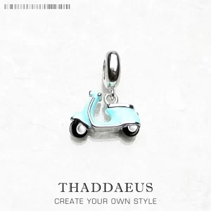 Stříbrný přívěsek skútr modrý 925 | šperk