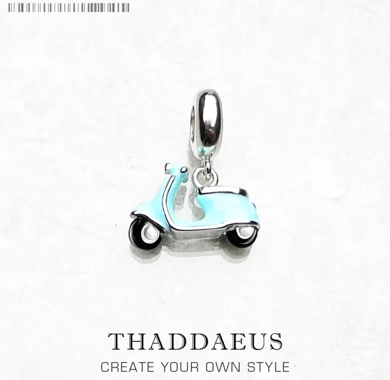Stříbrný přívěsek skútr modrý 925 | šperk