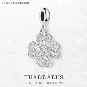 Stříbrný přívěsek čtyřlístek srdce 925 | šperk