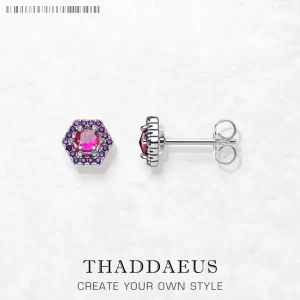 Červené stříbrné náušnice pecky | šperk 2 ks