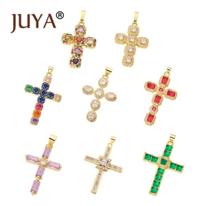 Přívěsek kříž se zirkony | šperk