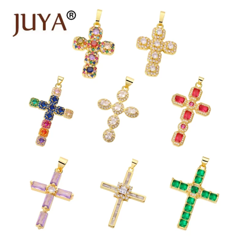 Přívěsek kříž se zirkony | šperk