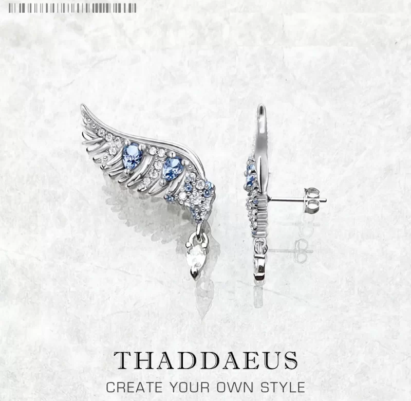 Stříbrné náušnice s modrými kameny | šperk 2 ks