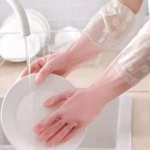 Voděodolné gumové rukavice na úklid | Ochranné pomůcky 2 ks