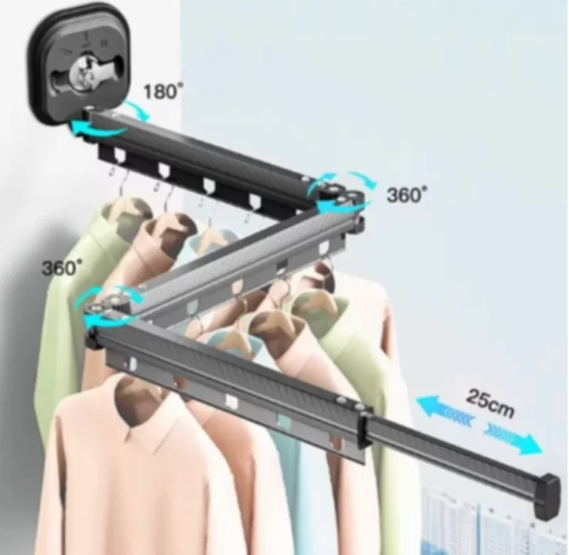 Skládací nástěnný sušák na prádlo | domácí potřeby