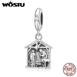 Stříbrný přívěsek jesličky 925 vintage | šperk
