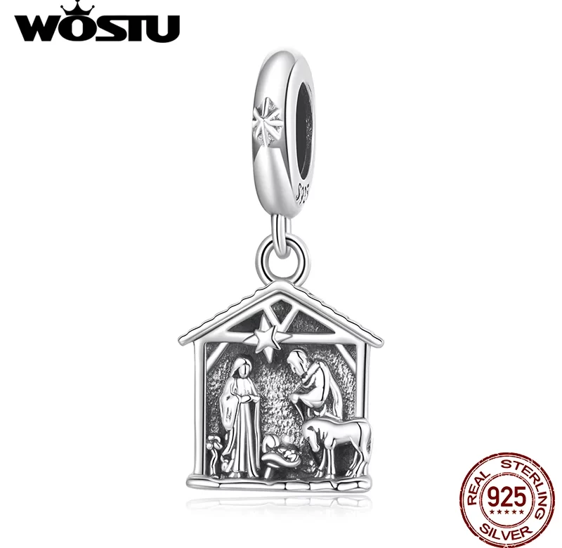 Stříbrný přívěsek jesličky 925 vintage | šperk