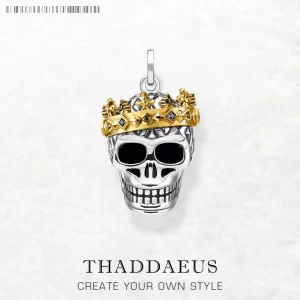 Stříbrný přívěsek lebka koruna | šperk