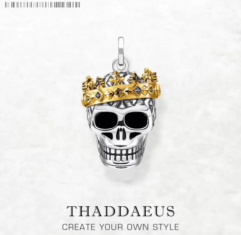 Stříbrný přívěsek lebka koruna | šperk