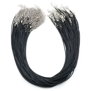 Kožená voskovaná šňůrka 50 cm | náhrdelník 30 ks