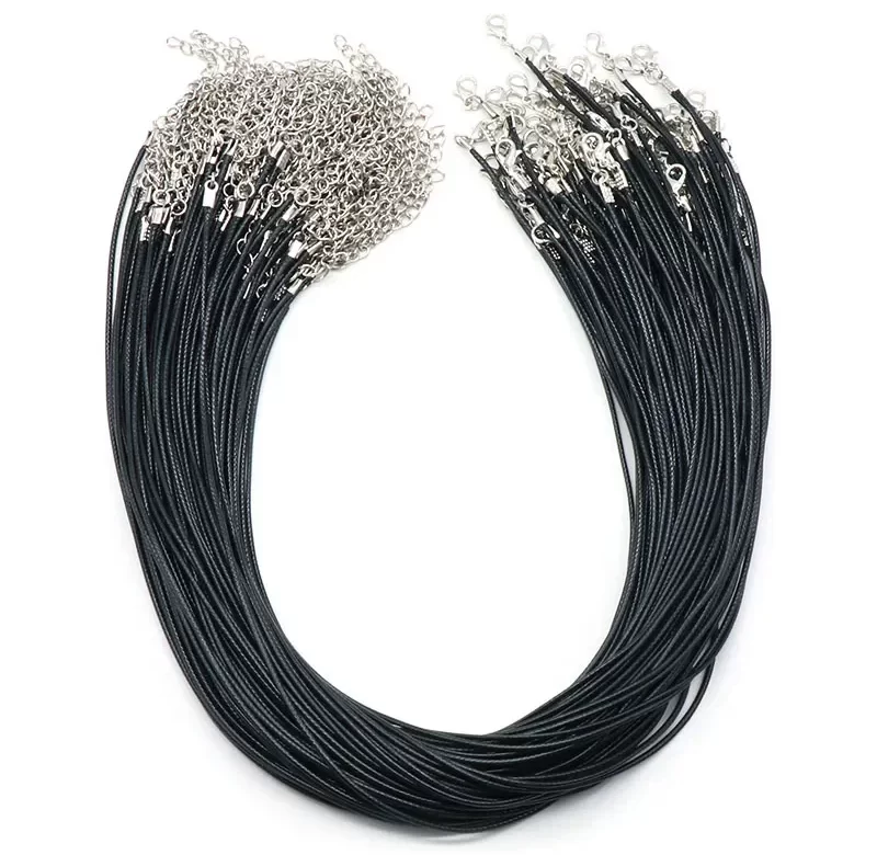 Kožená voskovaná šňůrka 50 cm | náhrdelník 30 ks