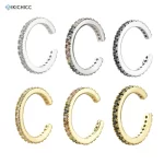 Stříbrná náušnice ear cuff s kamínky | náušnice klips, stříbrný šperk