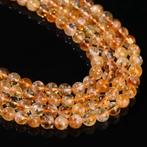 Citrínové korálky z kamene | šperky