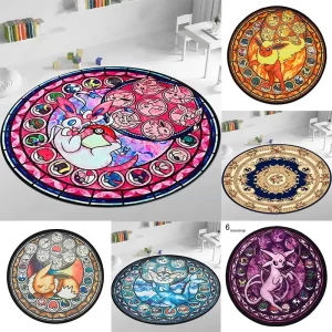 Pokémon kulatý flanelový koberec | bytový textil