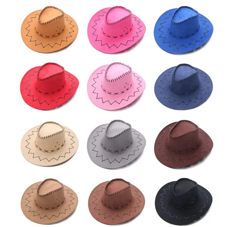 Stylový retro westernový klobouk unisex | módní doplněk