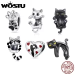 Stříbrný přívěsek kočka WOSTU | stříbrný korálek, přívěsek šperk