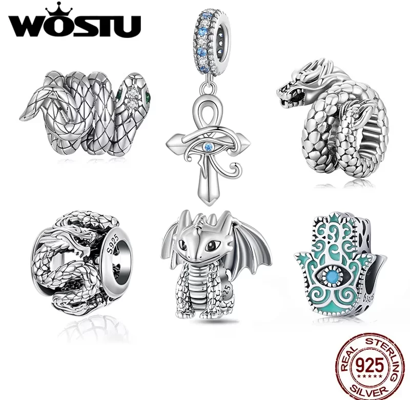 Stříbrný přívěšek s motivem draka | korálek