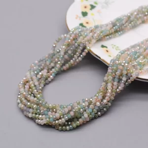 Elegantní skleněné korálky 2mm barevné | šperky cca 165 ks ks