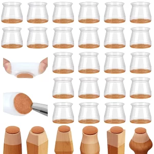 24 ks Ochranné silikonové návleky na nohy židlí | podložky pod židle