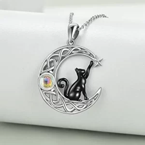 Měsíční kočka elegantní přívěsek | šperk