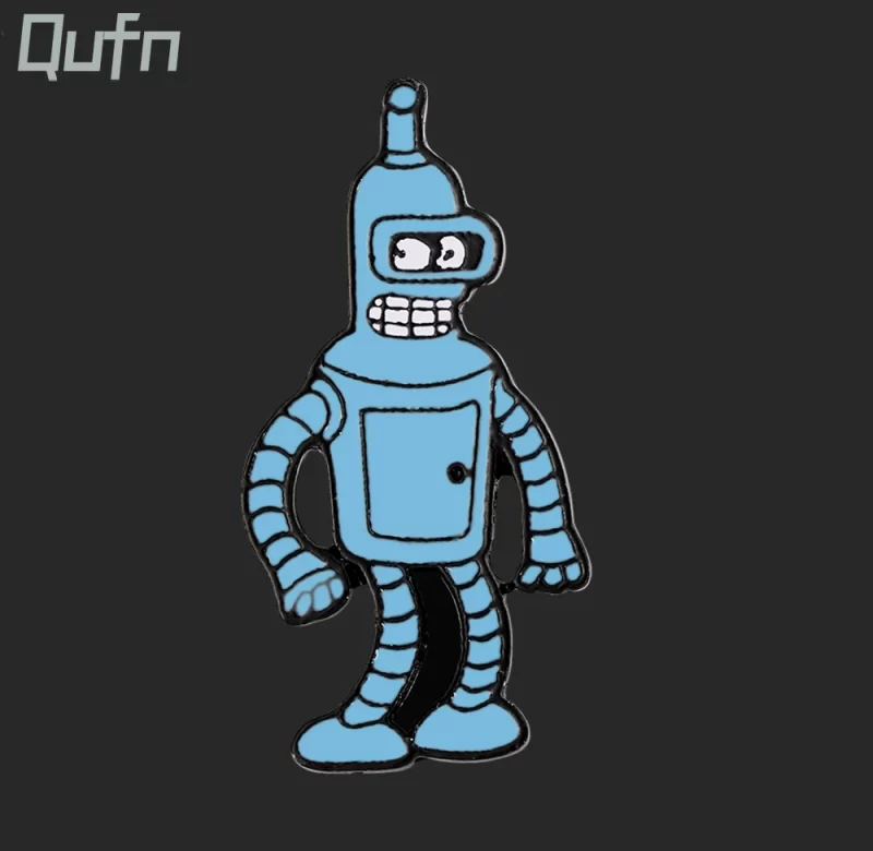 Kreslený robot kawaii odznak | brož