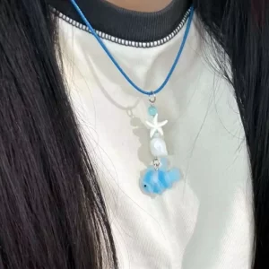 Vintage klaun očkatý choker náhrdelník | šperk