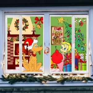 Vánoční banner na okno | vánoční výzdoba