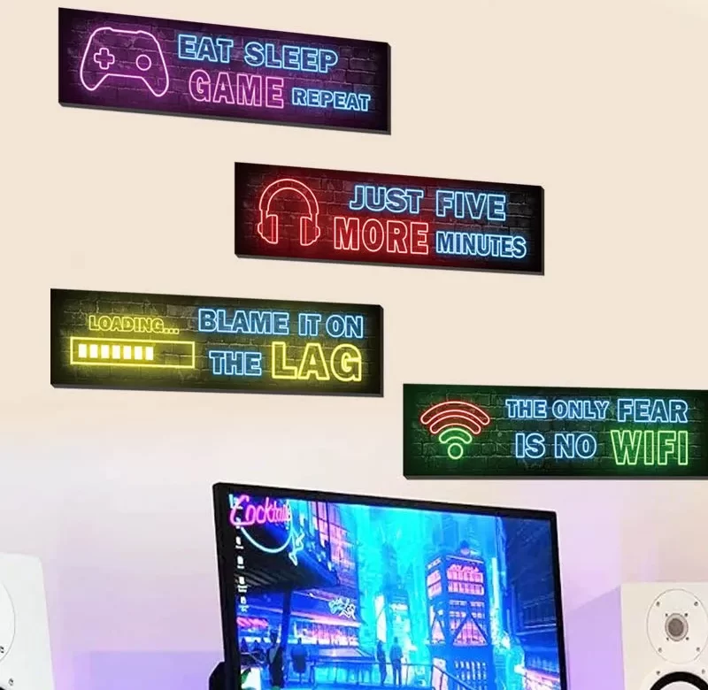 Herní plakát gaming dekorace | dekorace na zeď