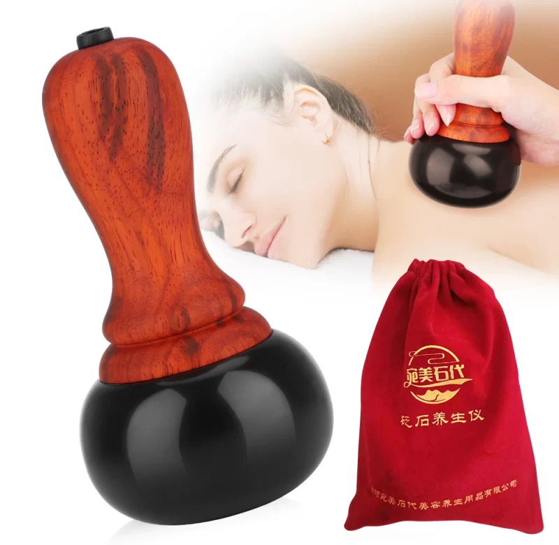 Hot stone gua sha masážní kámen | relaxace 3 ks