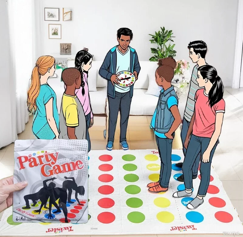 Twister pohybová rodinná zábava | společenská hra 1+1 ks