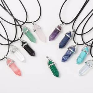 Náhrdelník choker přírodní kámen krystal | šperky