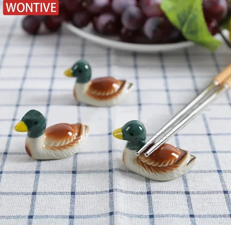 3 ks Keramická dekorace stolu kachnička | ozdoba na stůl