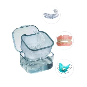 Krabička na zubní protézu cestovní | dentální box, pouzdro na protézu
