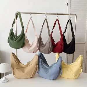 Plátěná crossbody taška přes rameno | dámská kabelka