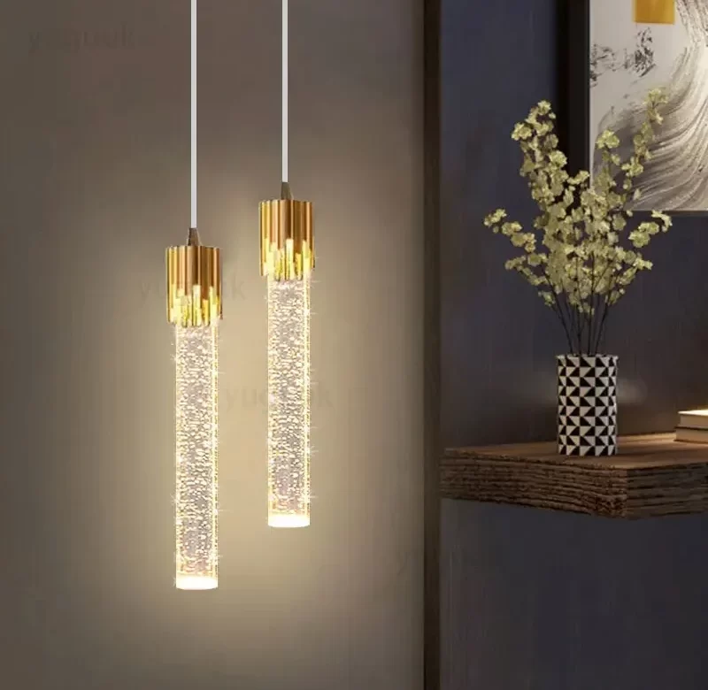 Křišťálové závěsné led světlo | lustr, osvětlení 3 ks