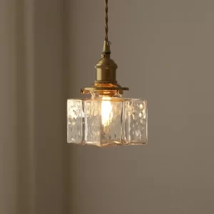 Japonská retro skleněná závěsná lampa | svítidlo 3 ks
