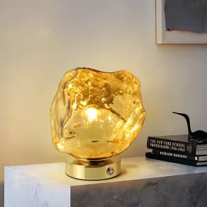 Retro skleněná noční stolní lampa | osvětlení 2 ks