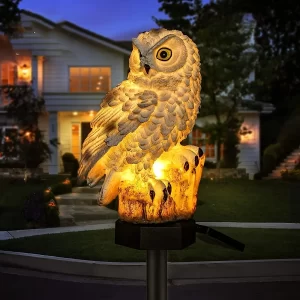 Solární sova led zahradní světlo | osvětlení 1+1 ks