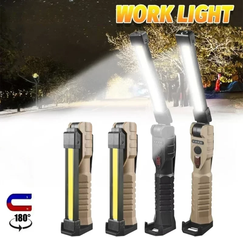Nabíjecí led svítilna magnetická skládací | pracovní světlo