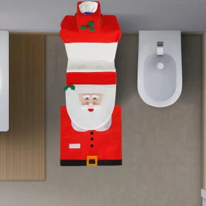 3 ks Vánoční wc sada | koupelnové doplňky