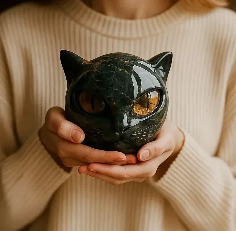 Černá kočka stolní dekorace | figurka, ozdoba