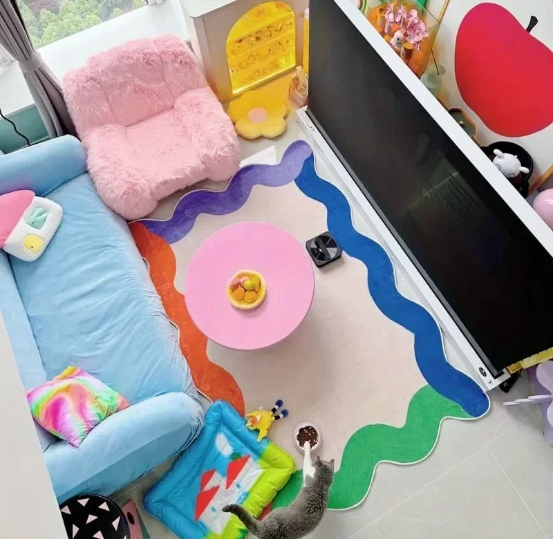 Barevný měkký moderní koberec | podložka